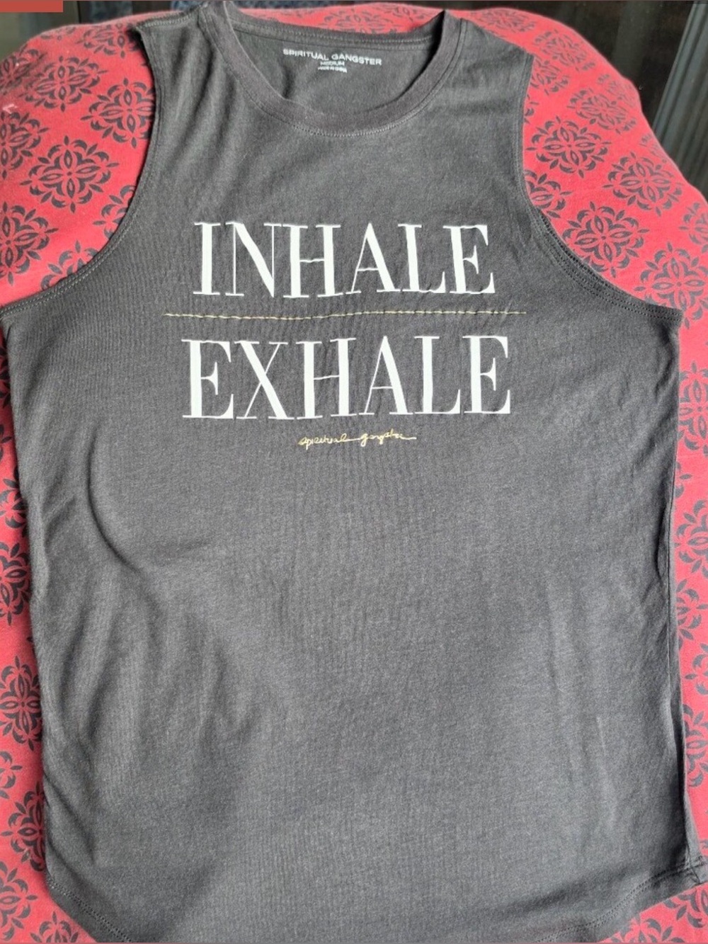 Spiritual Gangster ‘INHALE-EXHALE’ tank top Medium